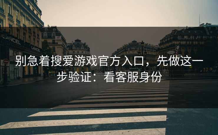 别急着搜爱游戏官方入口，先做这一步验证：看客服身份