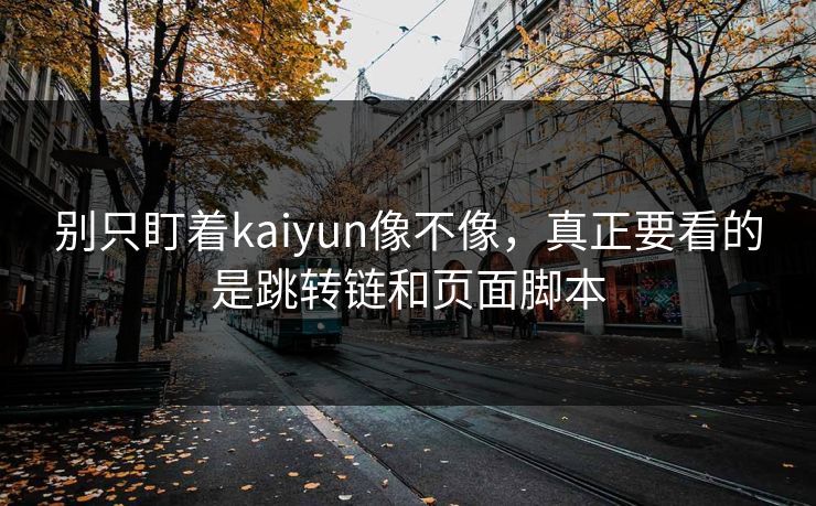 别只盯着kaiyun像不像，真正要看的是跳转链和页面脚本